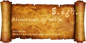 Birnstingl Ádám névjegykártya